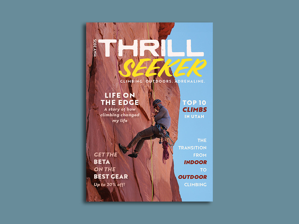 Thrillseeker magazine cover design