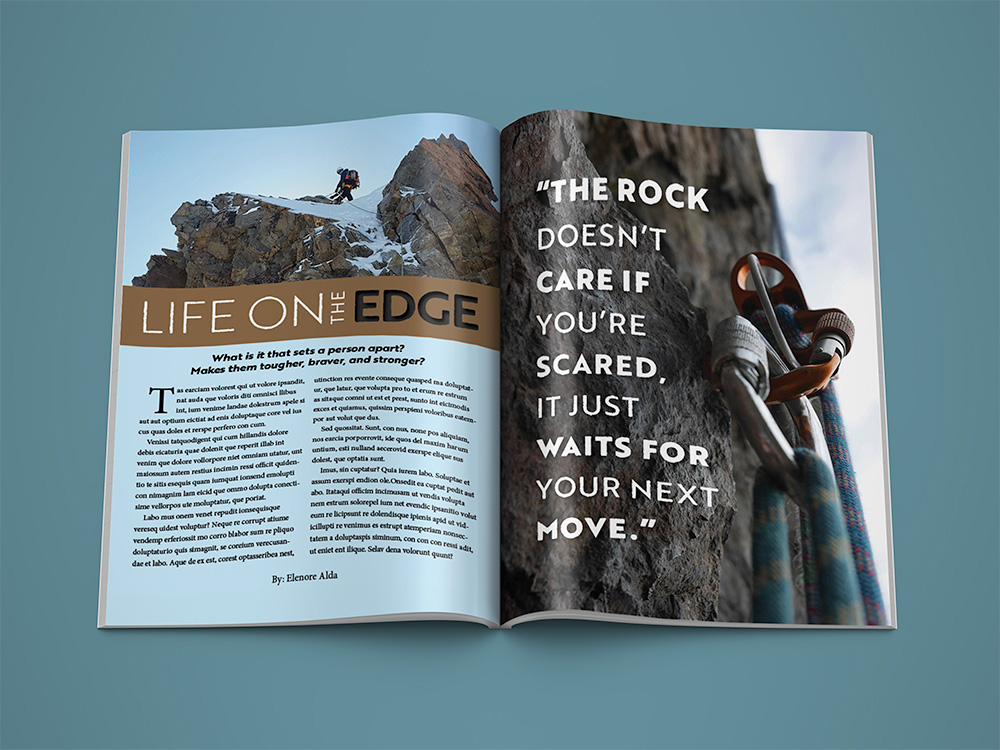 Thrillseeker Magazine two page spread