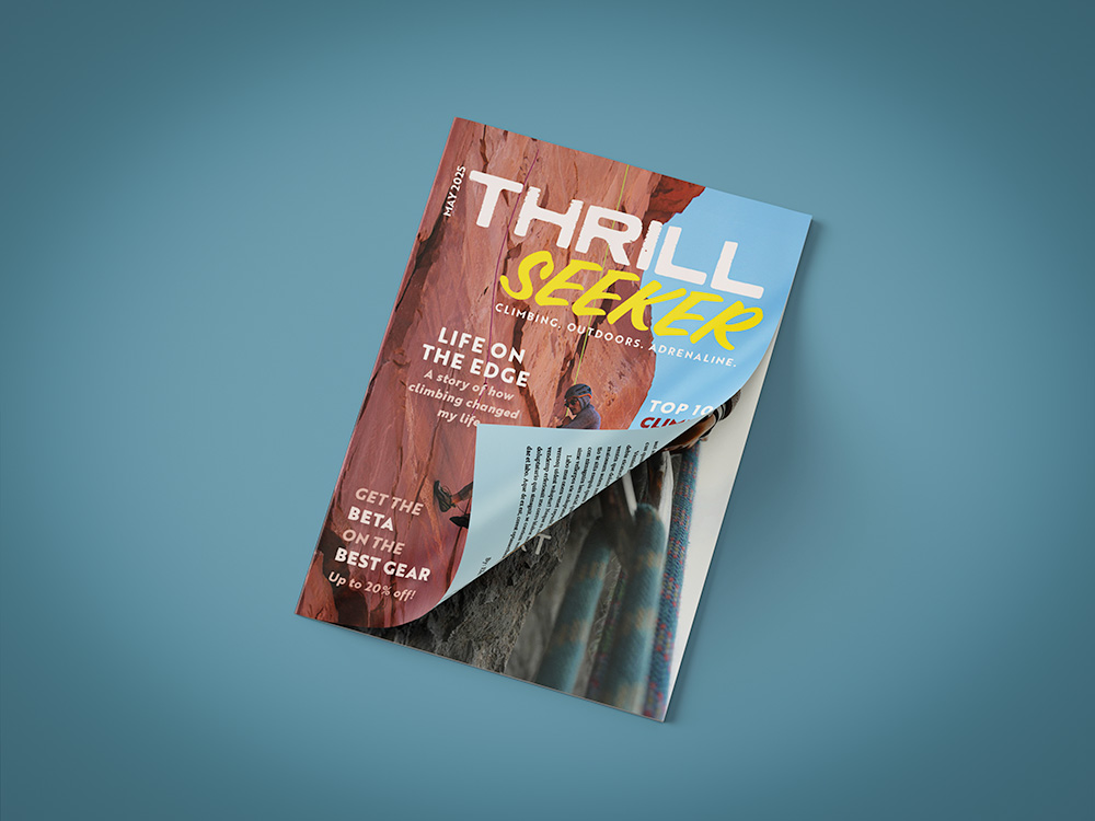 Thrillseeker magazine partially open