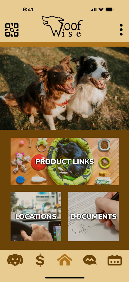 Woofwise - clients side - home page