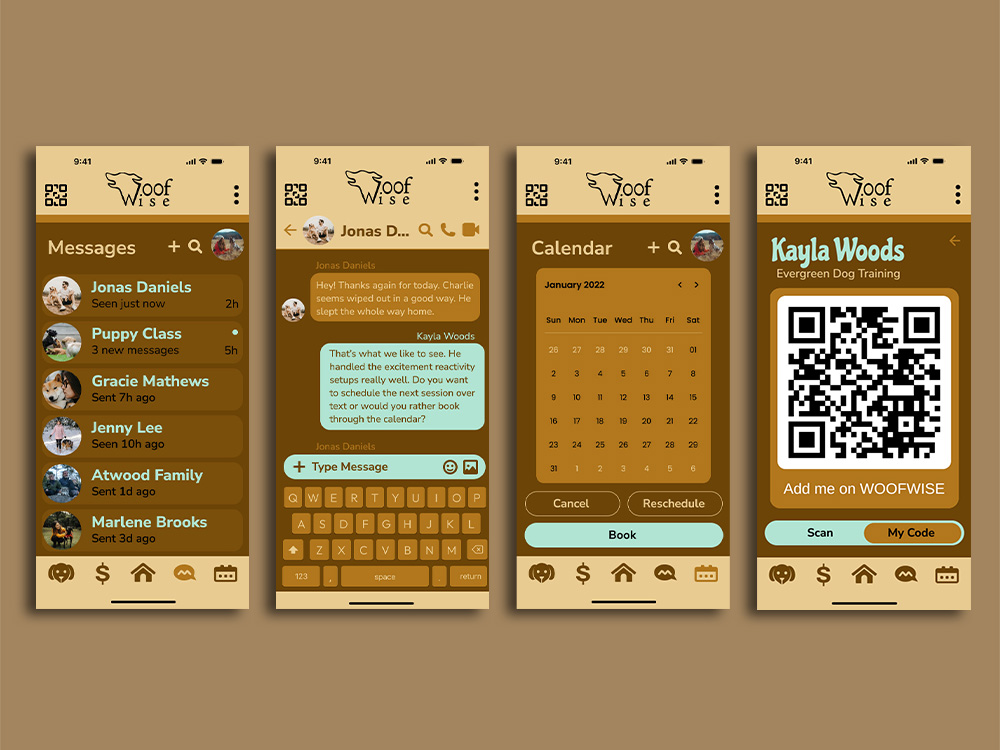 Third set of screens for Woofwise Trainer Side
