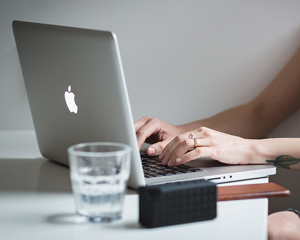 Research being done on a laptop