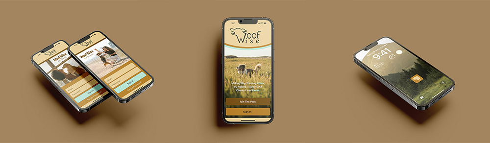 Woofwise app mockups